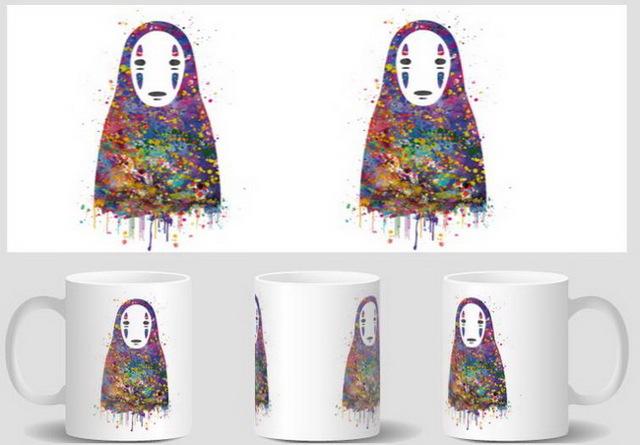 Spirited Away No Face Kaonashi Colorful Heat changing color Mugs - ghibli.store