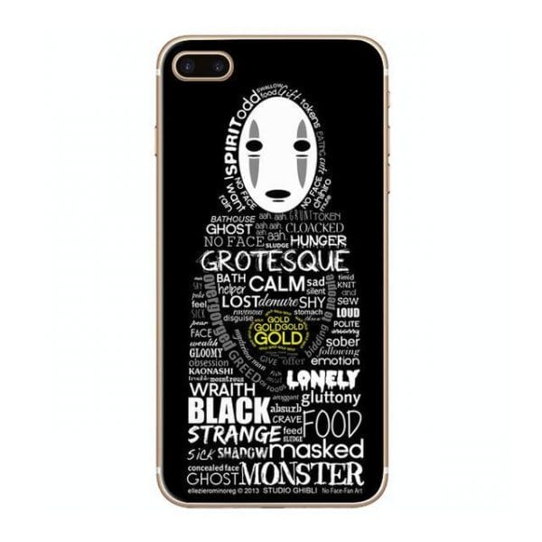 Spirited Away No Face Kaonashi Hard Phone Case For Apple iPhone - ghibli.store