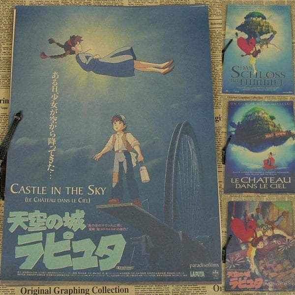 Laputa: Castle in the Sky Kraft Paper Poster Ghibli Store ghibli.store