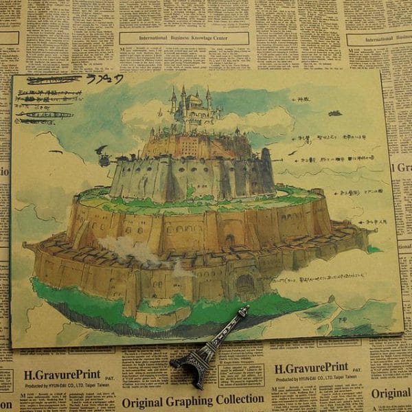 Laputa: Castle in the Sky Kraft Paper Poster Ghibli Store ghibli.store