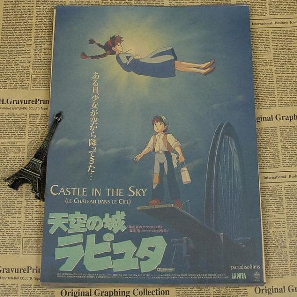 Laputa: Castle in the Sky Kraft Paper Poster Ghibli Store ghibli.store