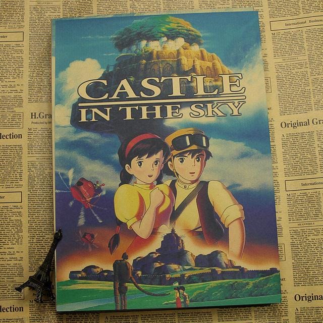 Laputa: Castle in the Sky Kraft Paper Poster - ghibli.store