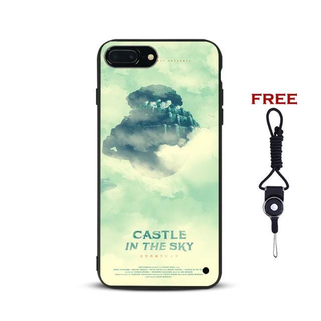 Laputa: Castle in the Sky Phone Case Free Strap For iPhone (8 Styles) - ghibli.store