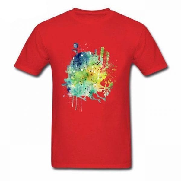 Howl's Moving Castle Colorful Castle T Shirt - ghibli.store