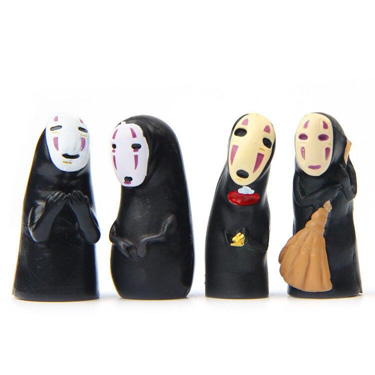 Kaonashi No Face Spirited Away Mini PVC Decoration Toy 4Pcs/lot - ghibli.store