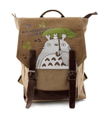 My Neighbor Totoro with Umbrella Canvas Backpack - ghibli.store