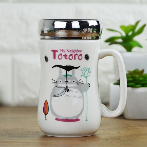 My Neighbor Totoro Ceramic Coffee Mug with Cap Ghibli Store ghibli.store