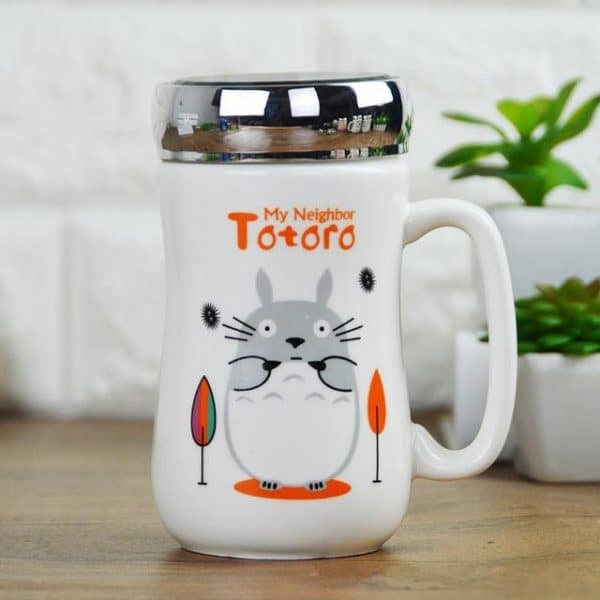 My Neighbor Totoro Ceramic Coffee Mug with Cap Ghibli Store ghibli.store