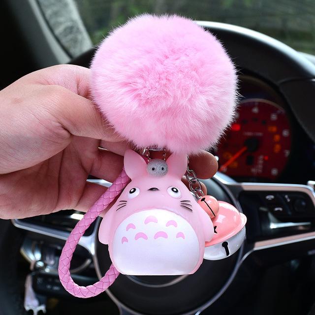 Fur ball keychain outlet