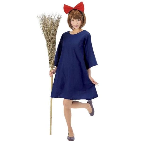 Kiki's Delivery Service Dress and Head Wear Set Cosplay Costumes - ghibli.store