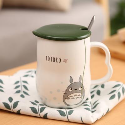 My Neighbor Totoro Ceramic Mugs With Spoon and Cover - ghibli.store