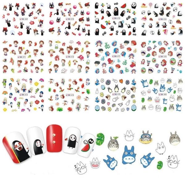 Ghibli Studio Character Nail Sticker 12pcs/lot Ghibli Store ghibli.store