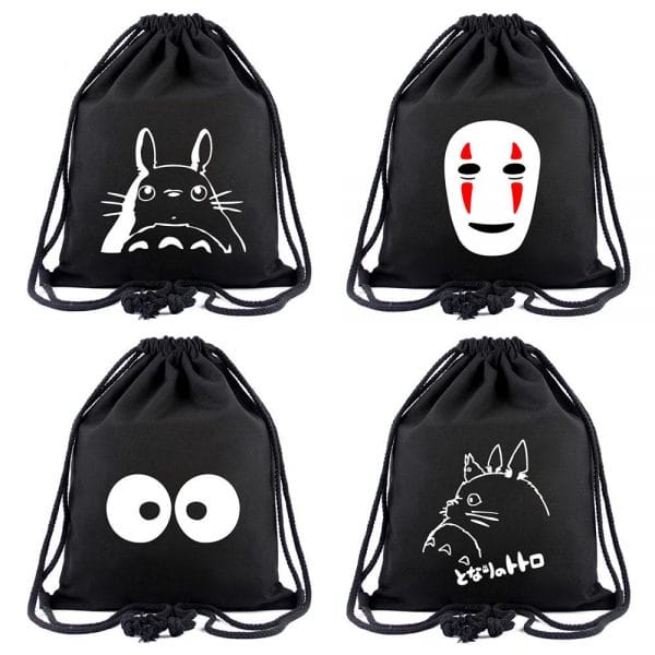 My Neighbor Totoro with Umbrella Canvas Backpack Ghibli Store ghibli.store