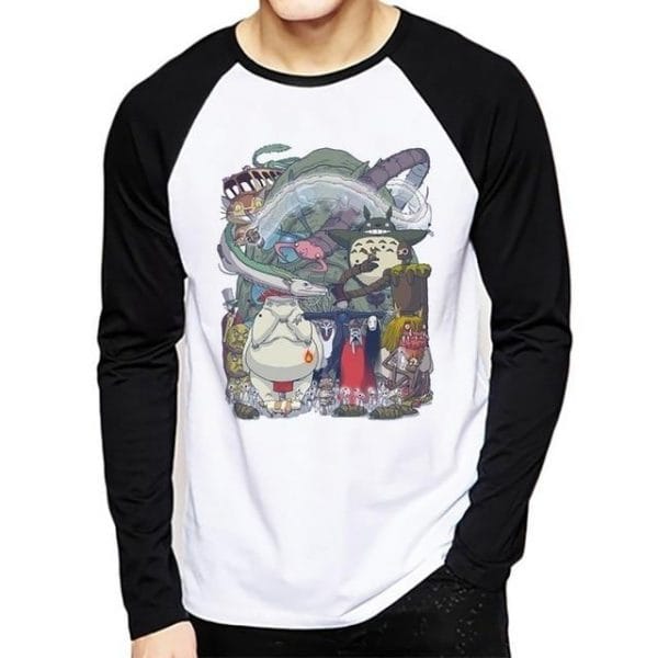 Studio Ghibli Long Sleeve Raglan T-Shirt 10 Styles Ghibli Store ghibli.store