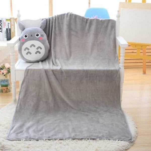 My Neighbor Totoro Hand Warmer Plush Pillow With Grey Blanket Ghibli Store ghibli.store