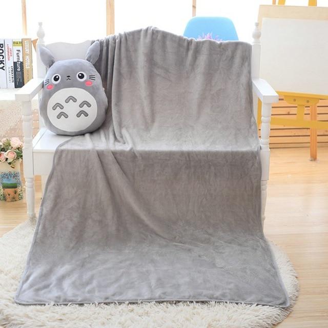 My Neighbor Totoro Hand Warmer Plush Pillow With Grey Blanket - ghibli.store
