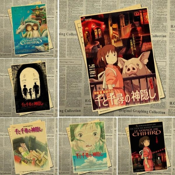 Spirited Away Vintage Kraft Paper Poster Ghibli Store ghibli.store