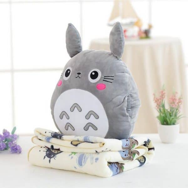 My Neighbor Totoro Hand Warmer Plush Pillow With Coloring Blanket Ghibli Store ghibli.store