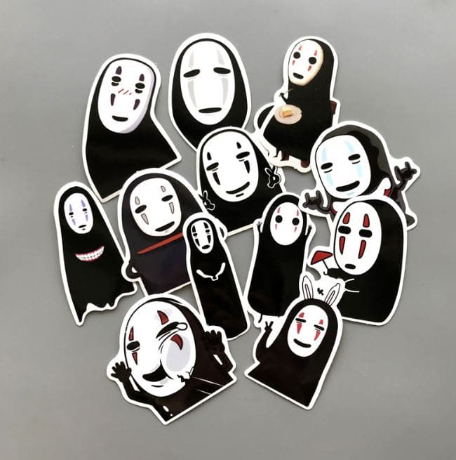 Spirited Away No Face Kaonashi Waterproof Stickers Ghibli Store ghibli.store