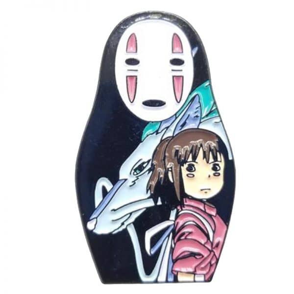 Spirited Away No Face Kaonashi With The Flowers Badge Pin Ghibli Store ghibli.store
