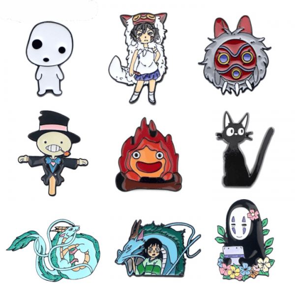 Ghibli Studio Characters Cute Badge Pins 15 Styles Ghibli Store ghibli.store