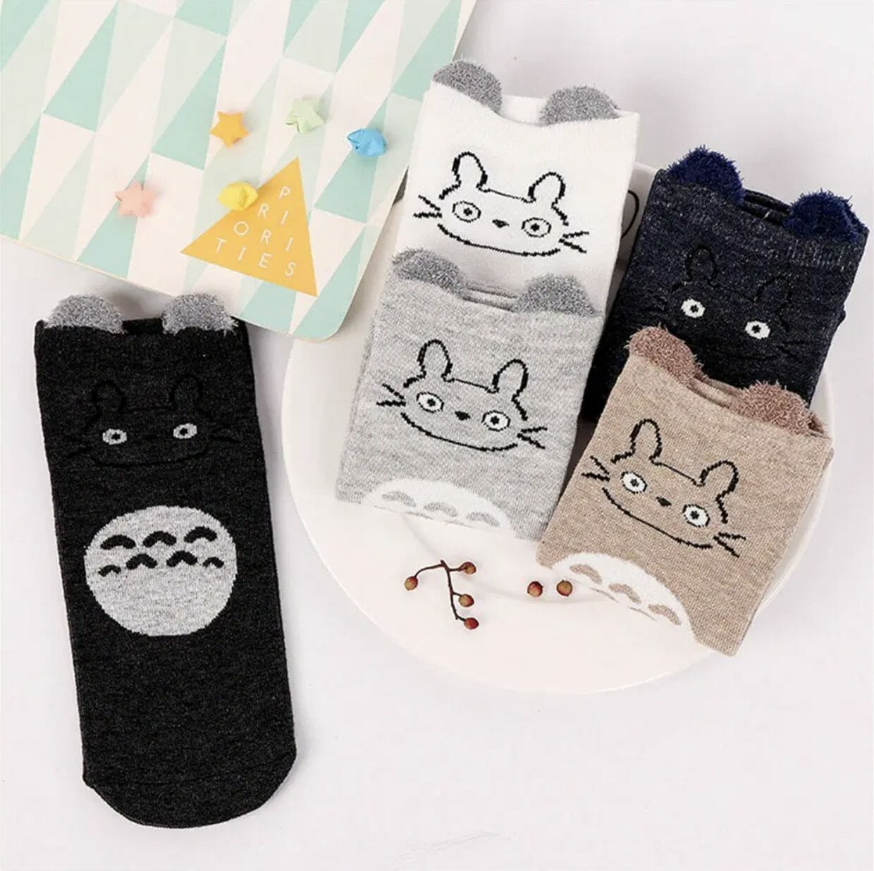 My Neighbor Totoro Cute Fluffy Ears Socks