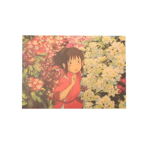 Spirited Away No Face and Chihiro Retro Poster Ghibli Store ghibli.store