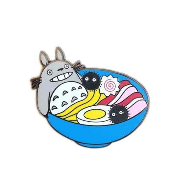 My Neighbor Totoro In Ramen Bowl Badge Pins Ghibli Store ghibli.store