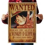 One Piece Characters Wanted Vintage Posters