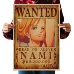 One Piece Characters Wanted Vintage Posters