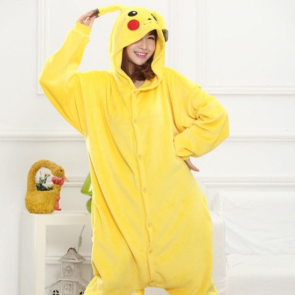 Pokemon Pikachu Onesie Halloween Cosplay Costumes