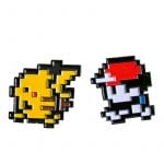 Pokemon Ash Ketchum And Pikachu 8 Bit Badge Pins