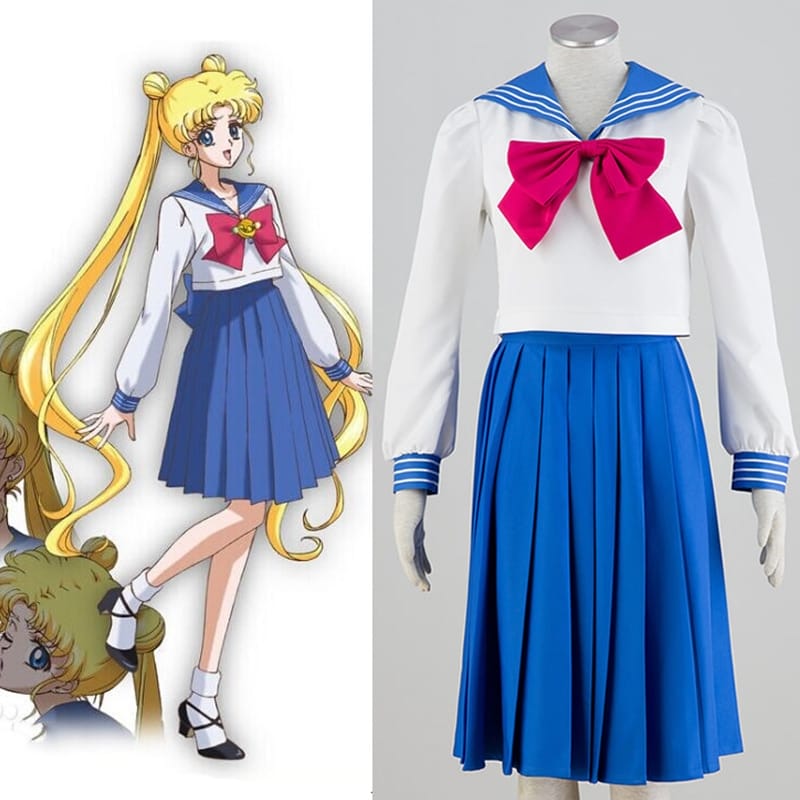 Anime Sailor Moon Cosplay Costume Women Girl Dress Uniform Custom