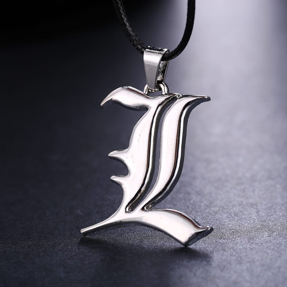 Death Note L Logo Pendant Necklace