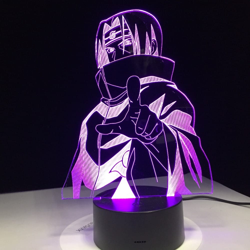 3D LED Night Light Naruto Uchiha Itachi Action Figure 7 Colors Touch Optical 