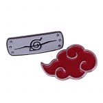 Naruto Konoha and Akatsuki Symbols Badge Pins Set Ghibli Store ghibli.store