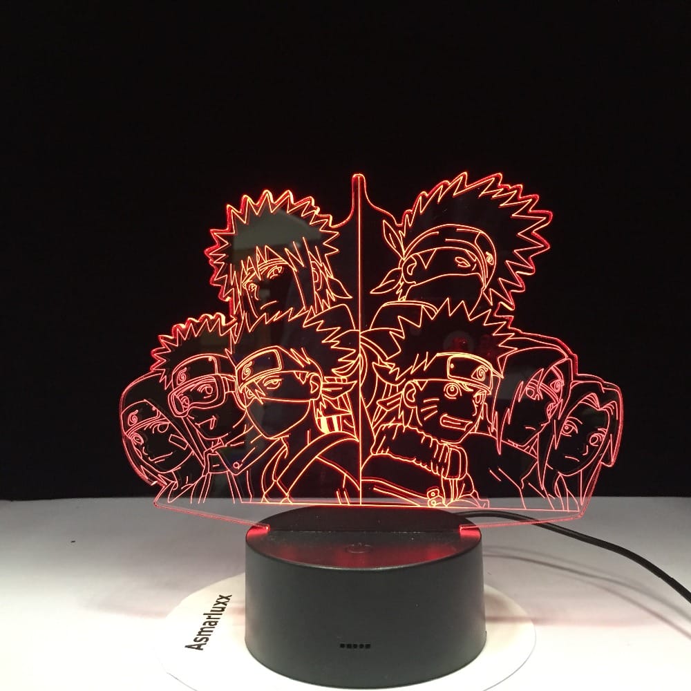 Naruto Team 3D Led Night Light 7 Colors Changing