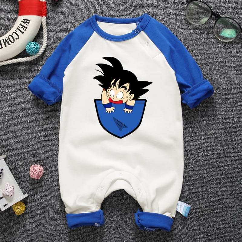 Dragon Ball Son Goku in Pocket Long Sleeve Baby Onesies Ghibli Store ghibli.store