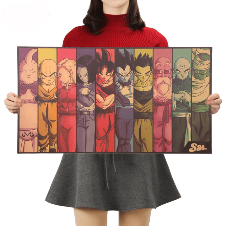 Dragon Ball Characters Wall Poster Ghibli Store ghibli.store