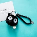Spirited Away Soot Sprites Plush Keychain With Accessories Ghibli Store ghibli.store
