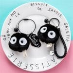 Spirited Away Soot Sprites Plush Keychain With Accessories Ghibli Store ghibli.store