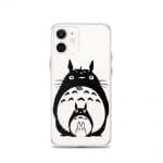 My Neighbor Totoro Black & White iPhone Case Ghibli Store ghibli.store