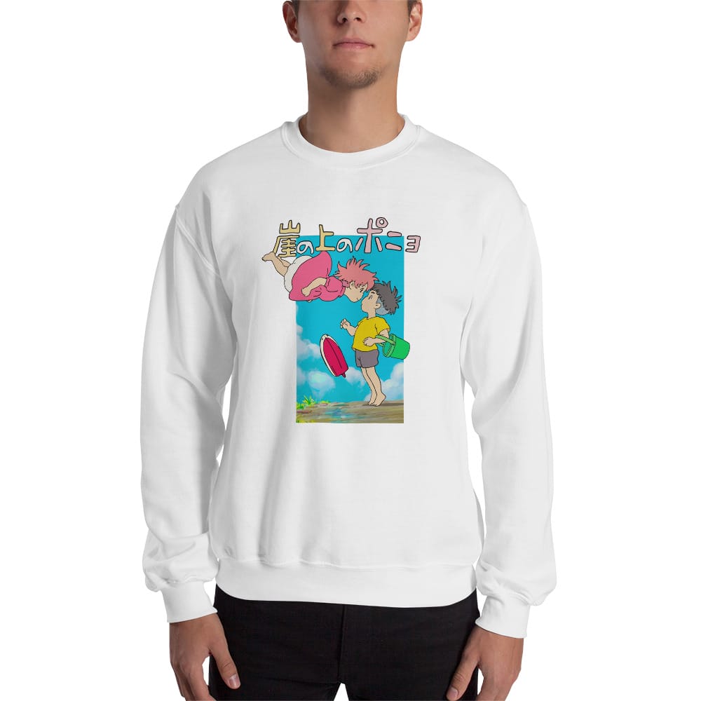Ponyo On The Cliff By The Sea Poster Sweatshirt Unisex