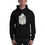 Ghibli Movie Characters Compilation in Black and White Hoodie Unisex Ghibli Store ghibli.store