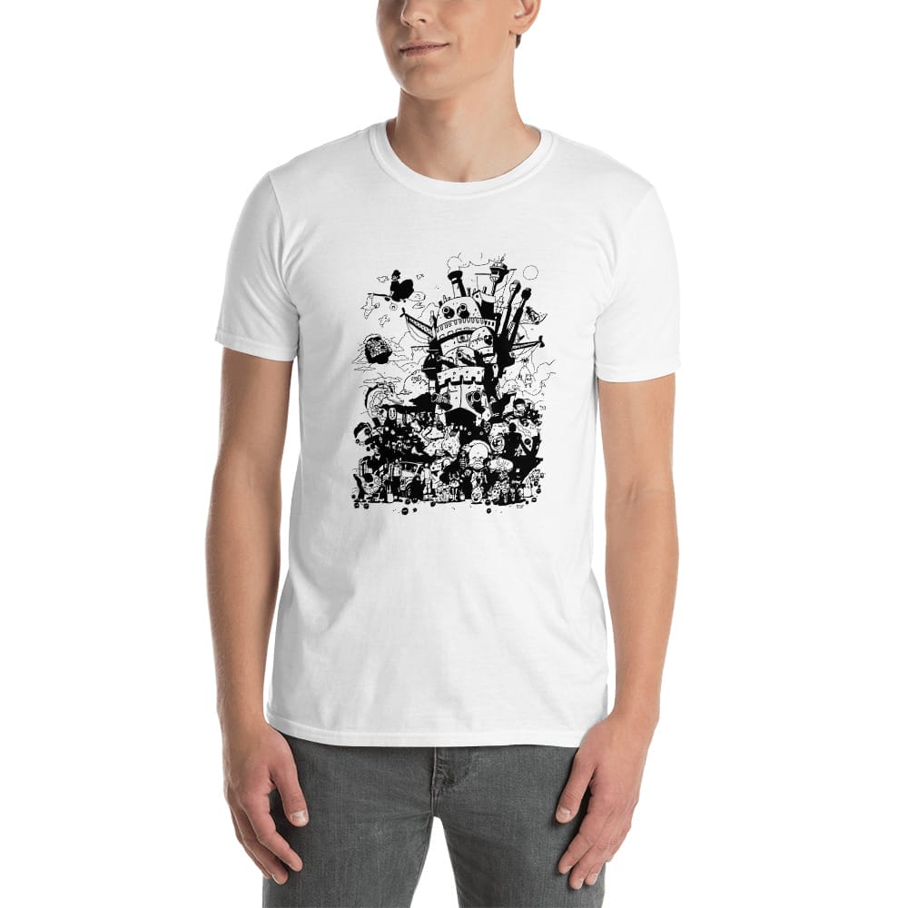 Studio Ghibli Art Collection Black and White T Shirt