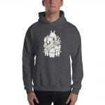 Ghibli Movie Characters Compilation in Black and White Hoodie Unisex Ghibli Store ghibli.store