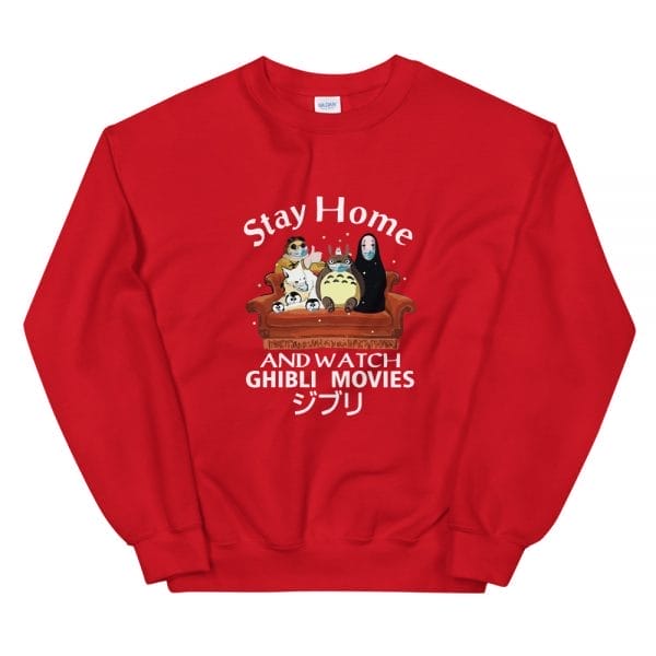 Stay Home and Watch Ghibli Movie Sweatshirt Unisex Ghibli Store ghibli.store