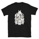 Ghibli Movie Characters Compilation in Black and White T Shirt Unisex Ghibli Store ghibli.store