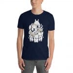 Ghibli Movie Characters Compilation in Black and White T Shirt Unisex