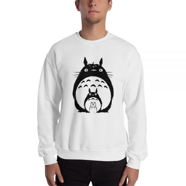 My Neighbor Totoro Black & White Hoodie Unisex Ghibli Store ghibli.store